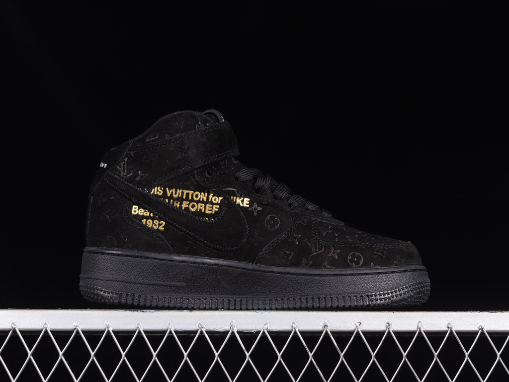 Air Force 1 Mid – LV Black Monogram Edition
