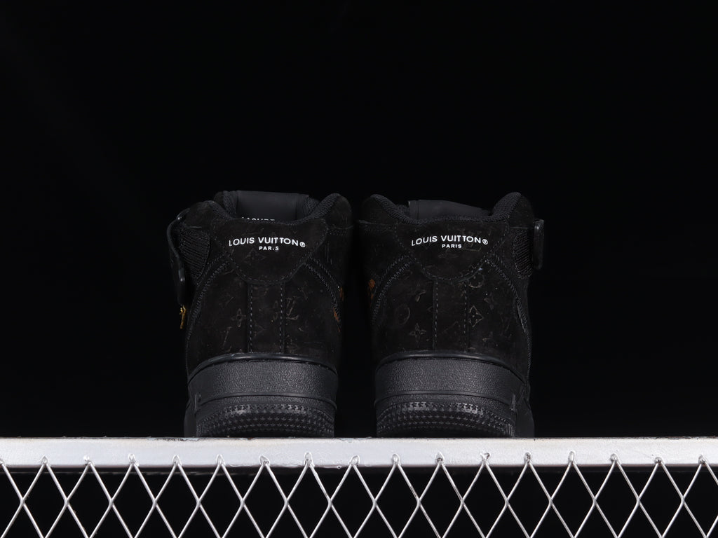 Air Force 1 Mid – LV Black Monogram Edition